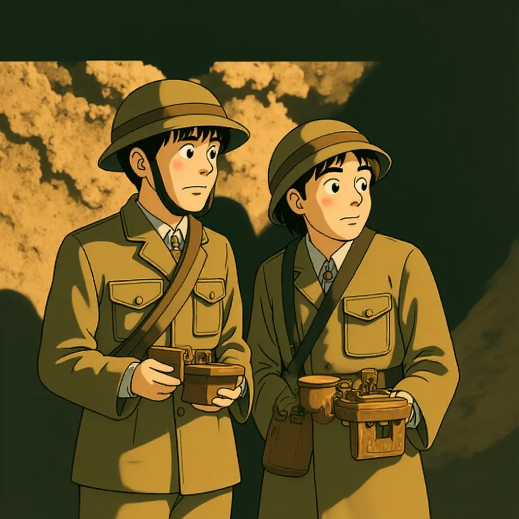 Kazunari Ninomiya and Ryô Kase in Letters from Iwo Jima (2006) - Anime style