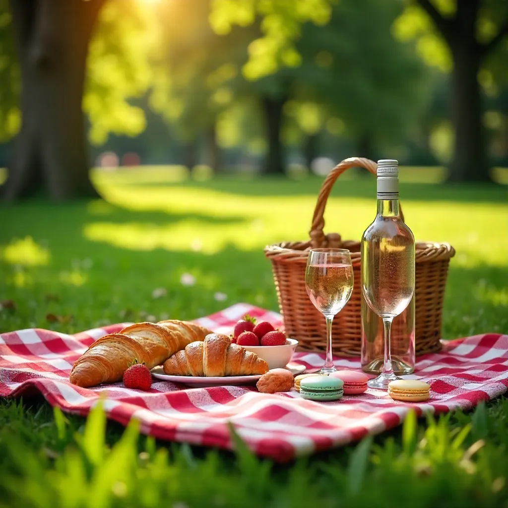 Summer Picnic: Baguettes, Berries, and Macarons