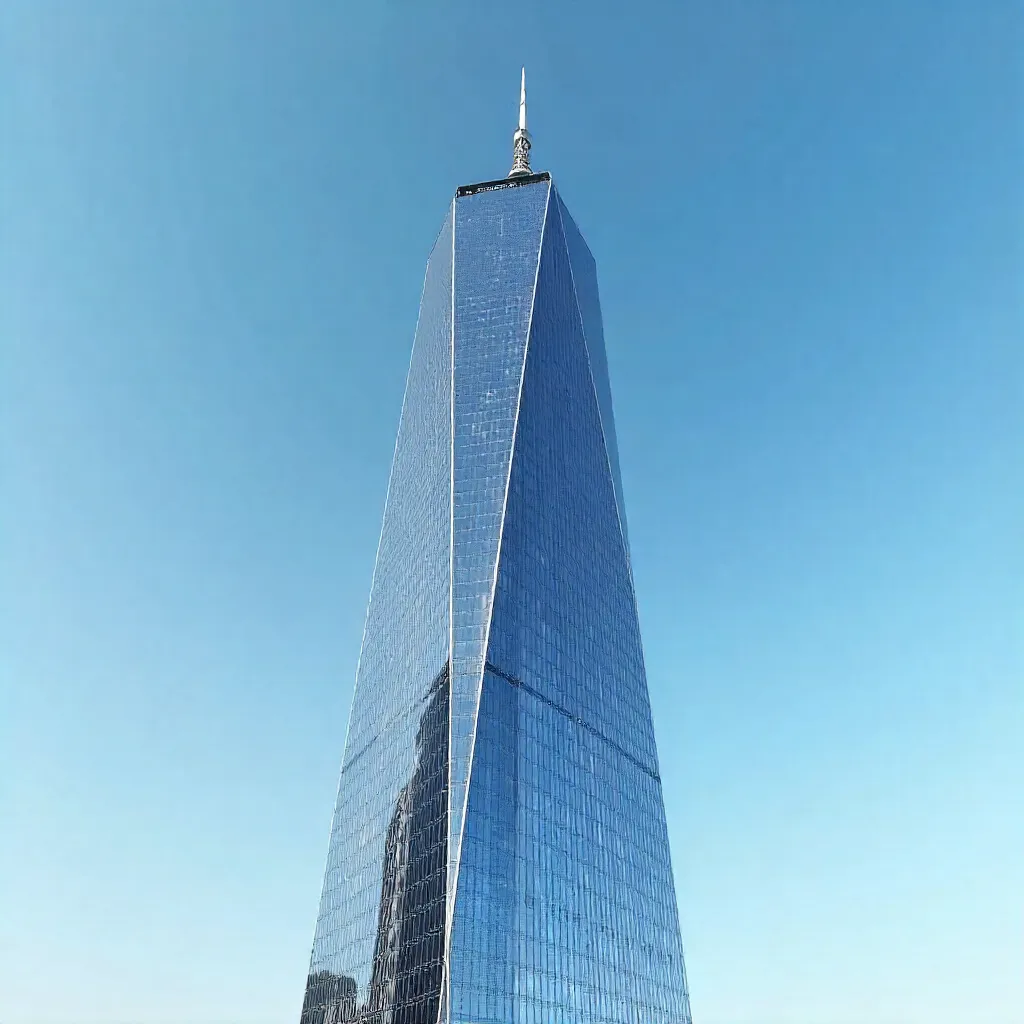 Tall NYC Skyscraper Under Minimal Sky