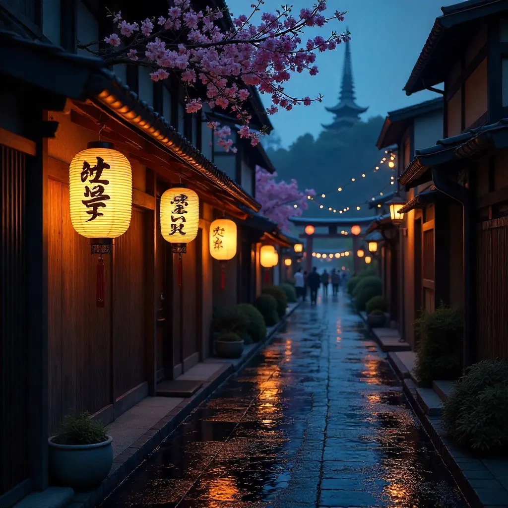 Kyoto Night Lanterns: Cultural Glow
