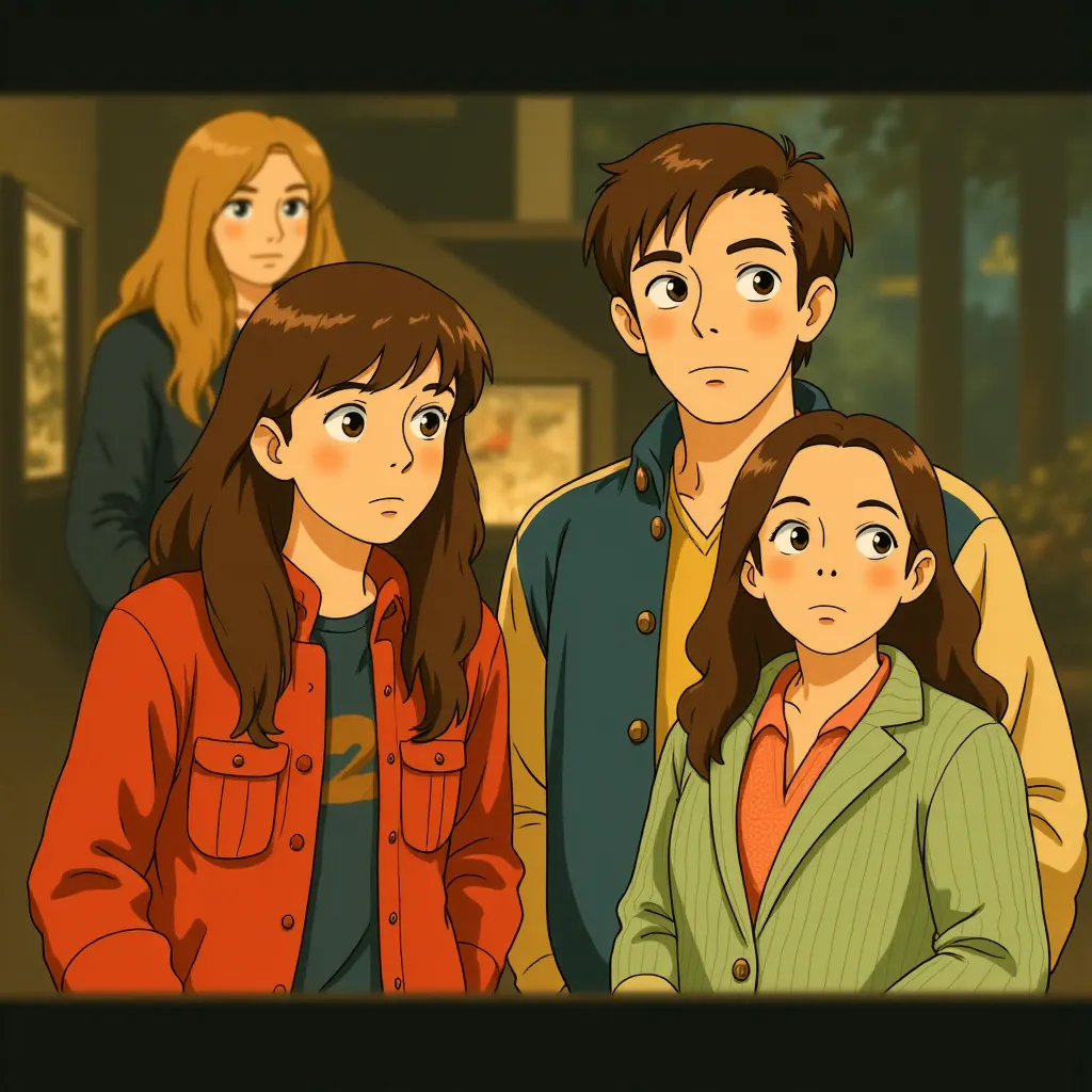 Ryan Merriman, Mary Elizabeth Winstead, and Gina Holden in Final Destination 3 (2006) - Anime style