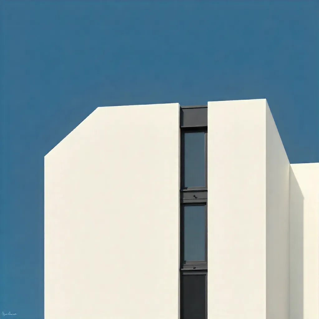 Minimalist Bayreuth Facade under a Clear Blue Sky