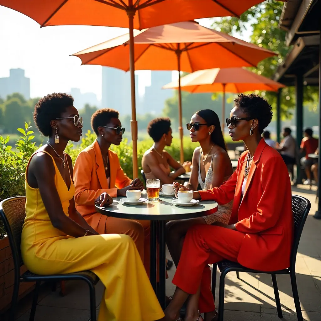 Sunny Johannesburg Cafe Runway: Contemporary Fashion