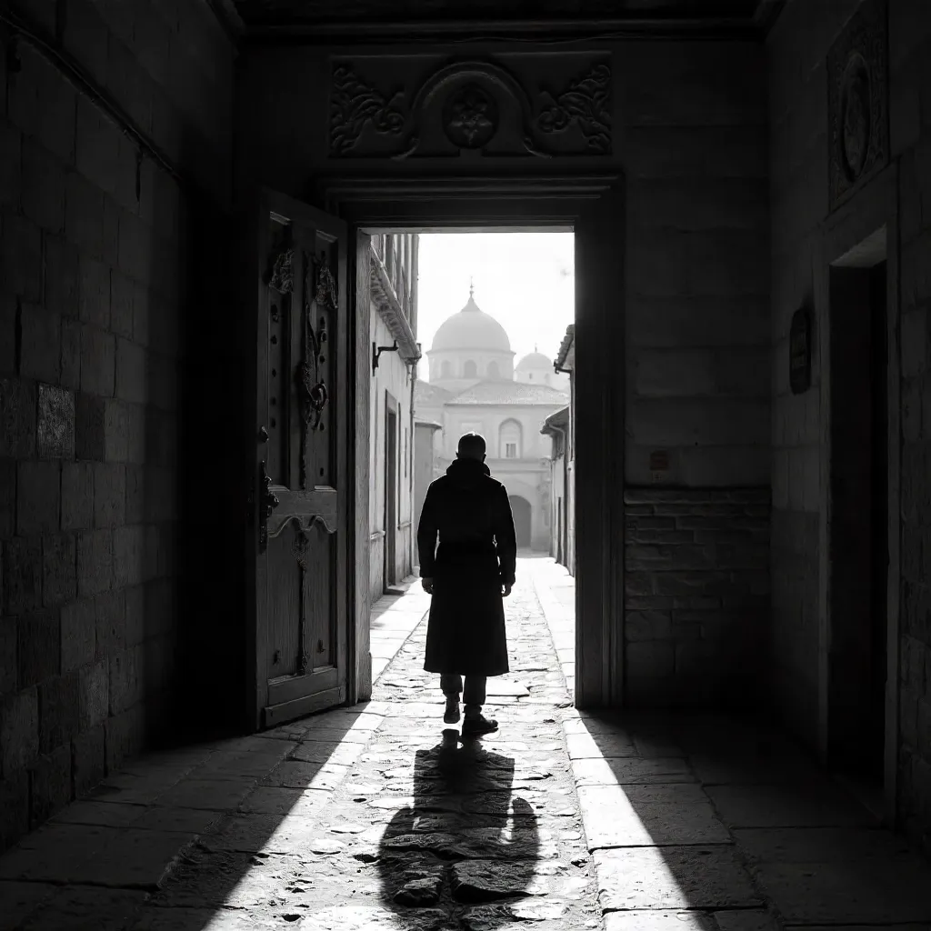 Silhouette at Istanbul's Ancient Doorway