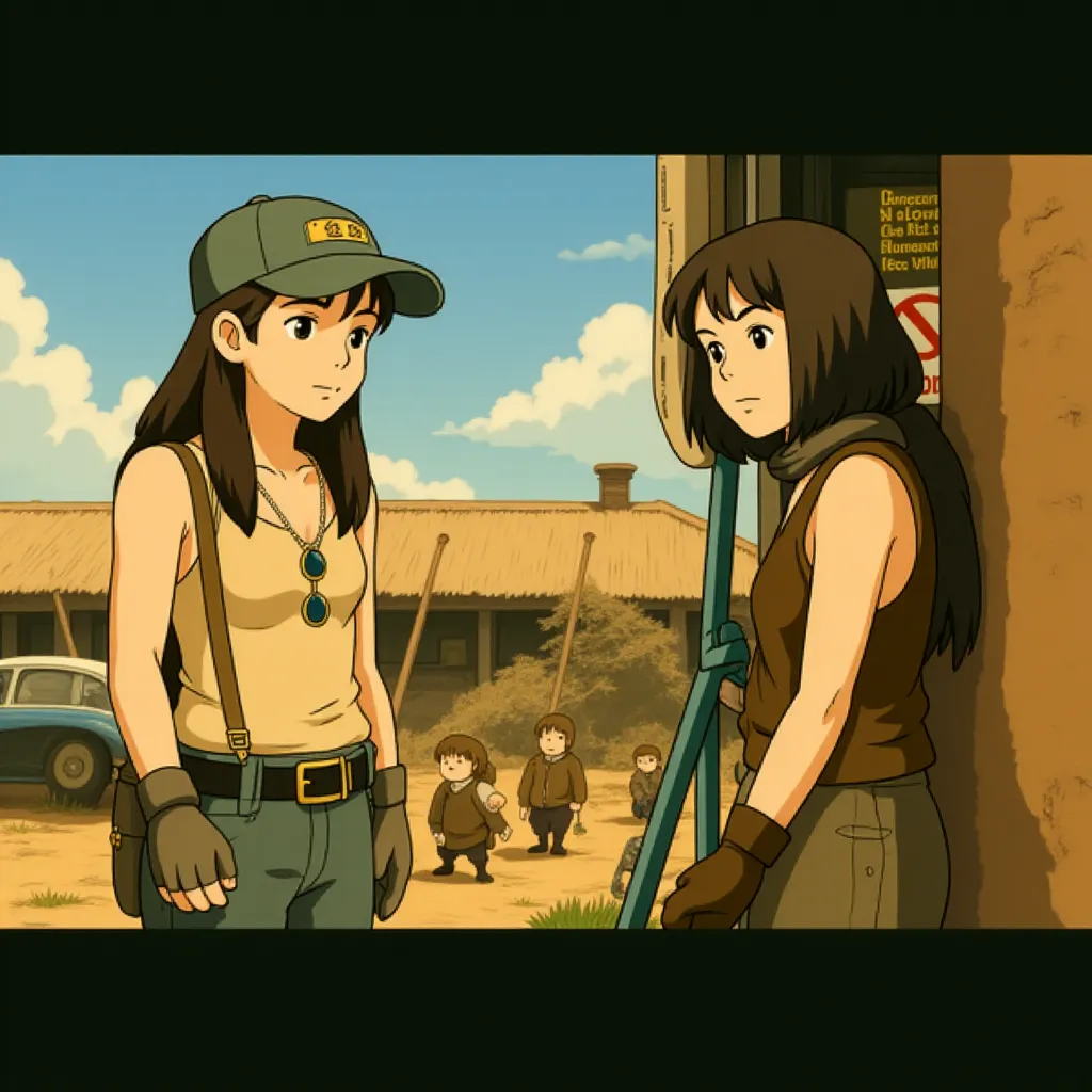 Milla Jovovich and Ali Larter in Resident Evil: Extinction (2007) - Anime style