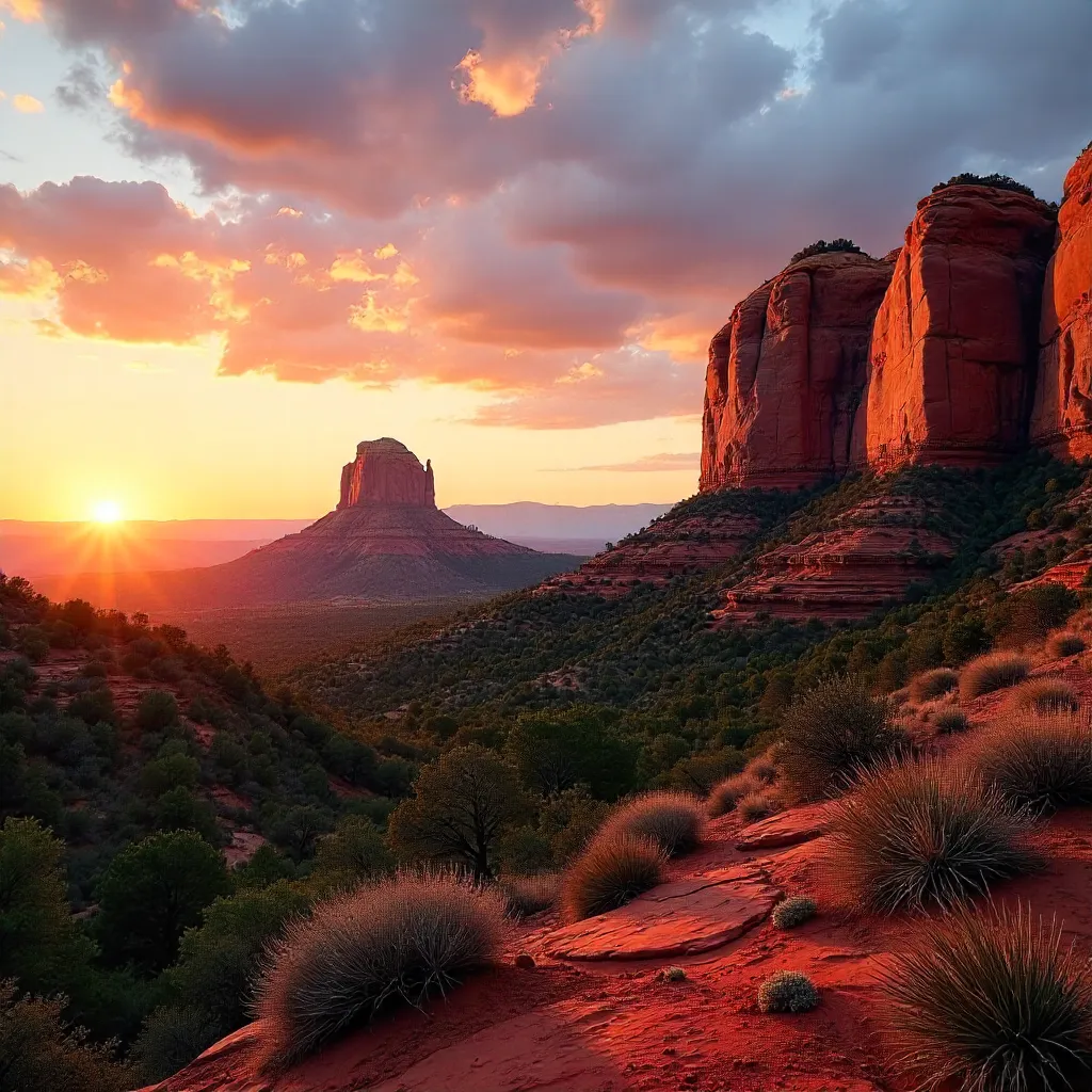 Sedona Sunset: Red Rock Panorama