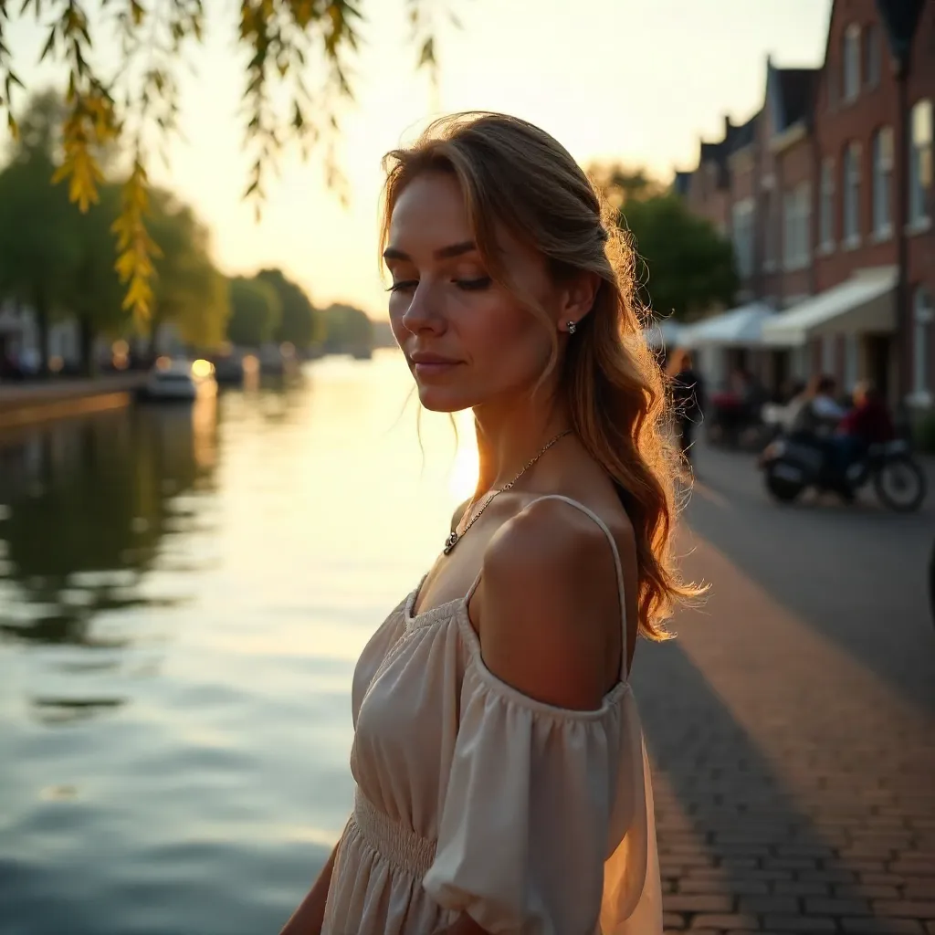 Serene Lille River Portrait at Golden Hour