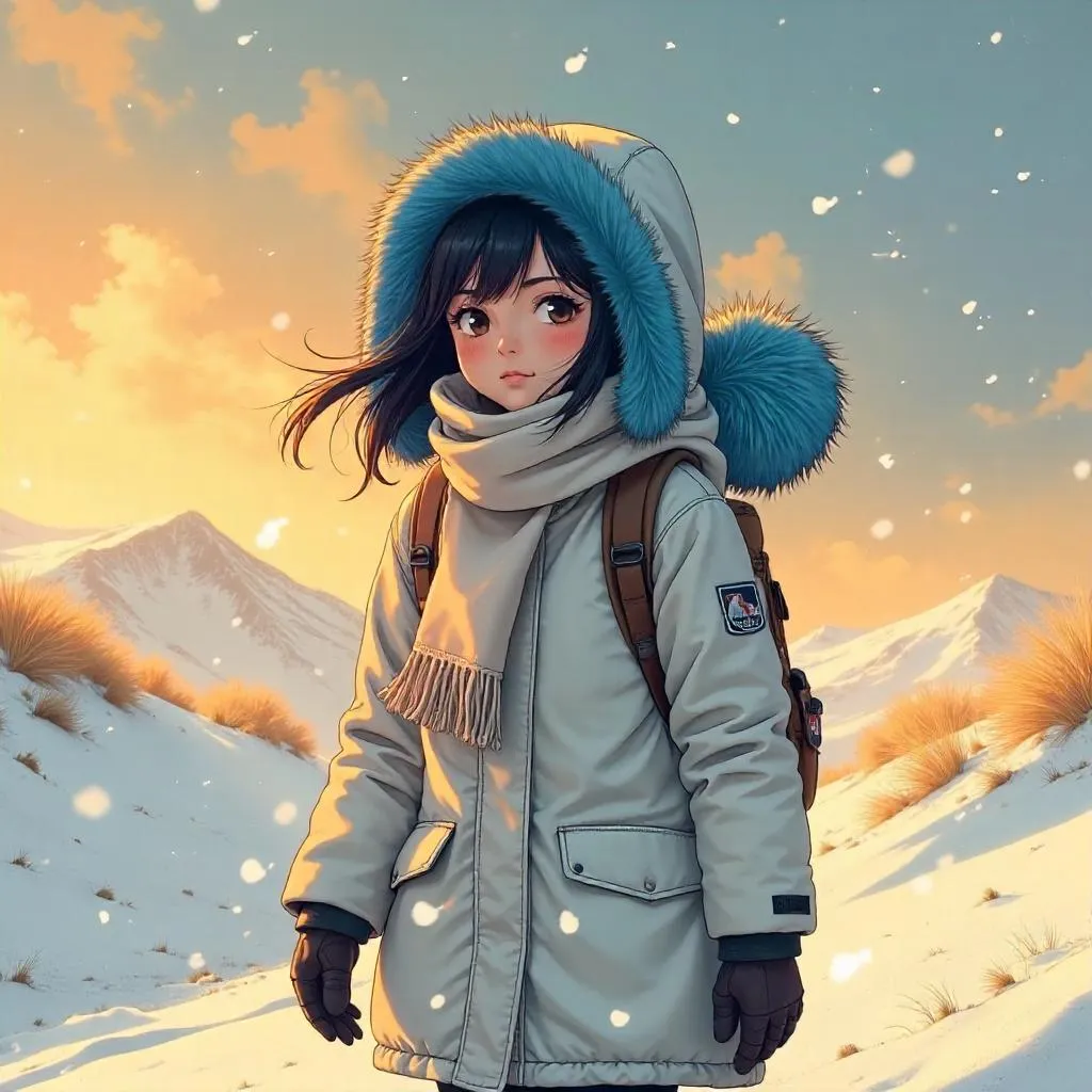 Snow in a Desert Sandstorm: Anime Winter Scene