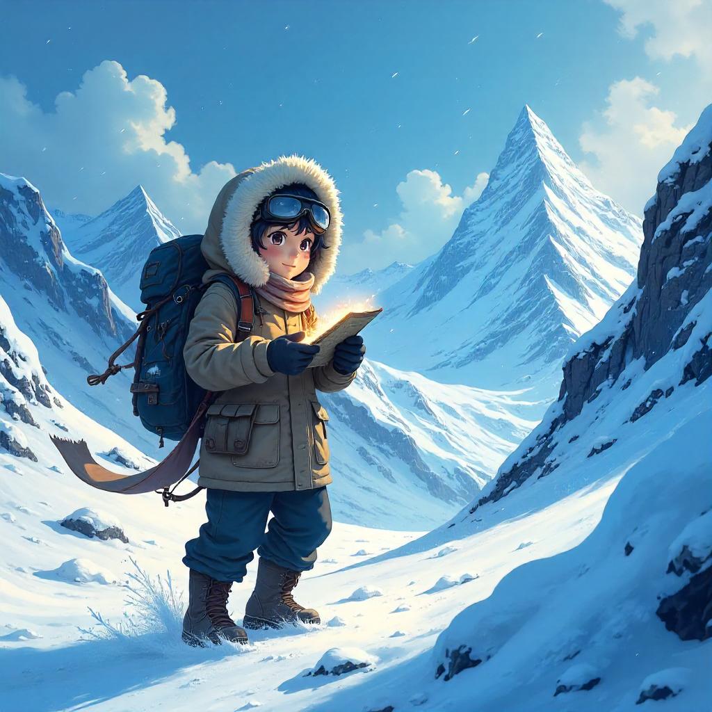 Blizzard Explorer: Anime Adventurer in Snow