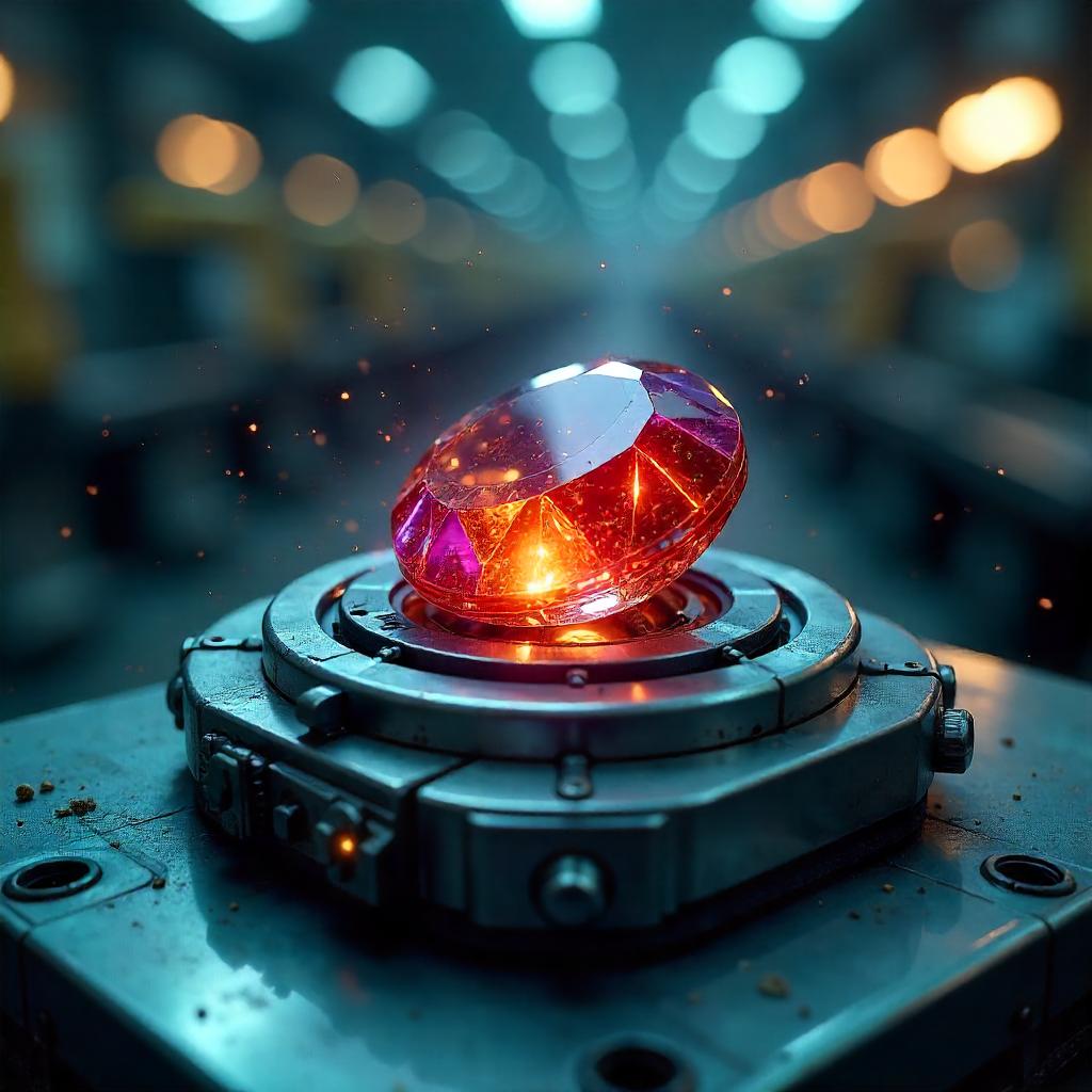 Photorealistic Infinity Stone in a Robot Factory
