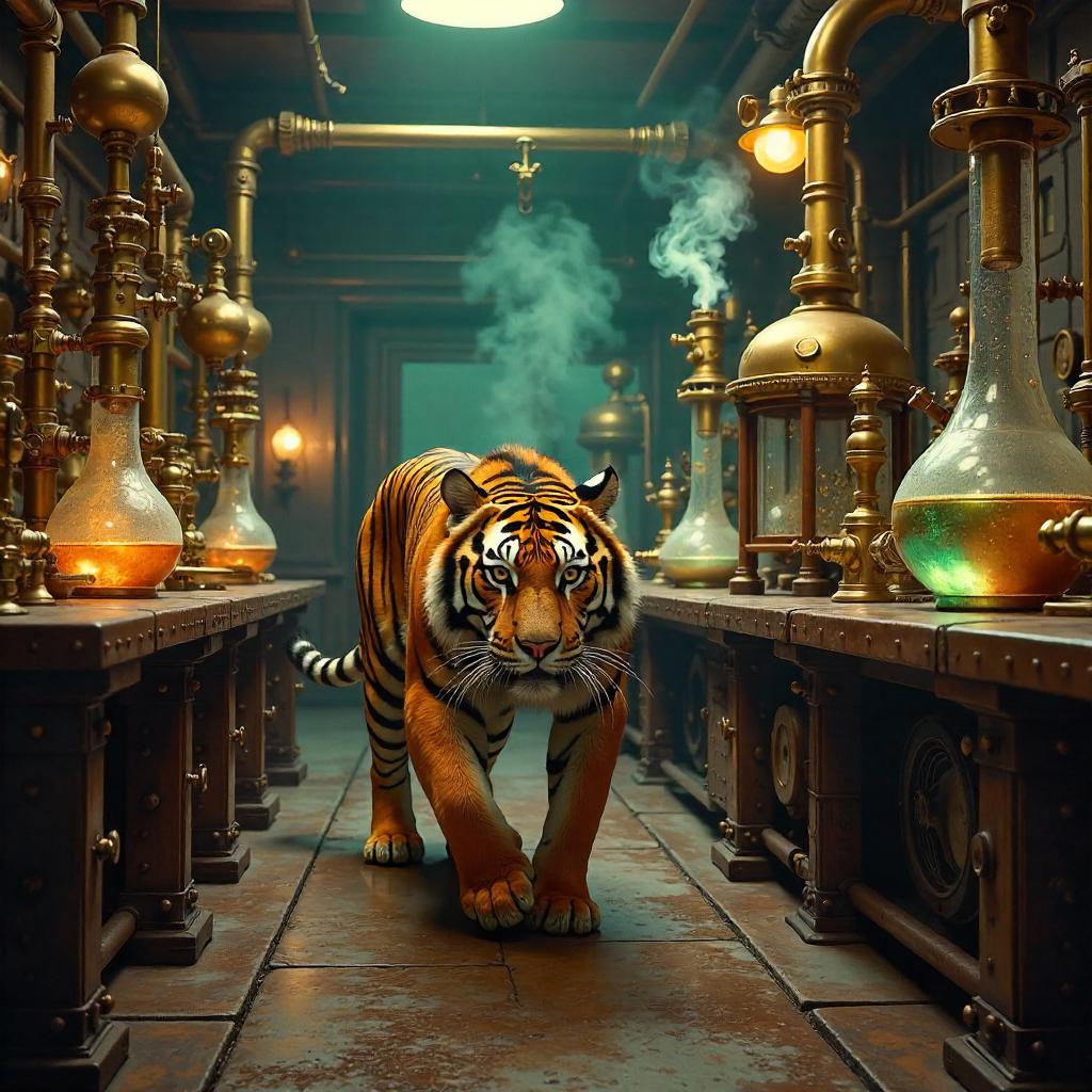 Tiger in a Brass Laboratory: Concept Art