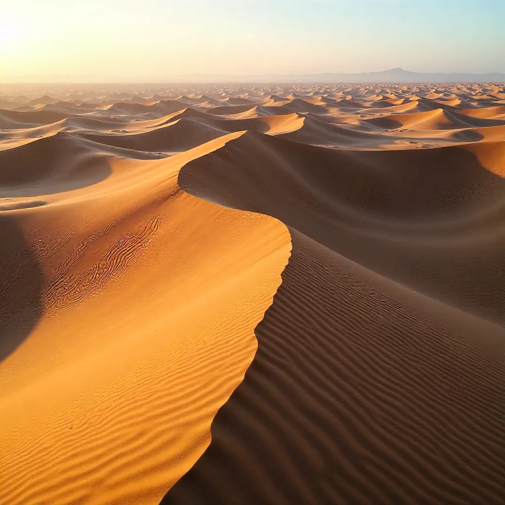 Aerial Textures of Algerian Sand Dunes