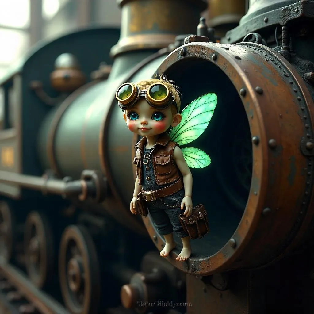 Photorealistic Sprite Inside a Steam Engine