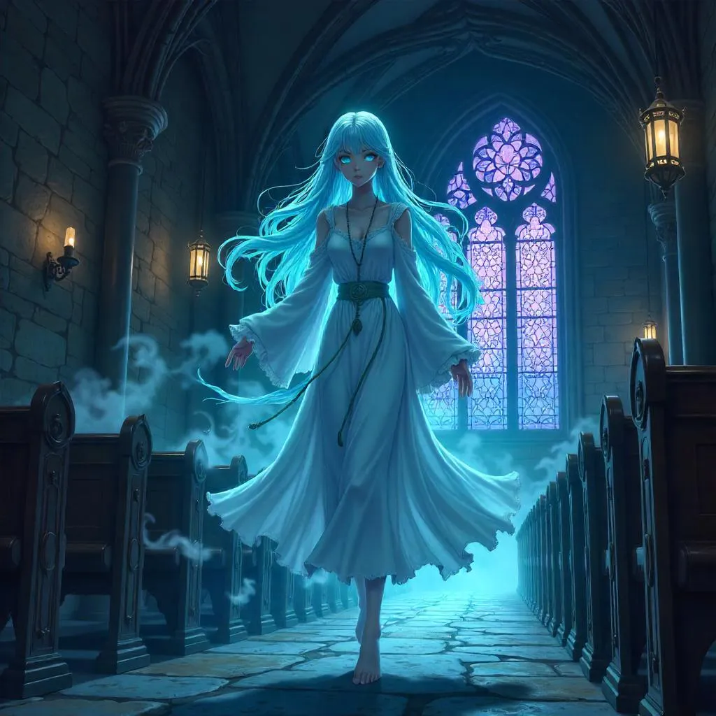 Moonlit Banshee in an Anime Monastery