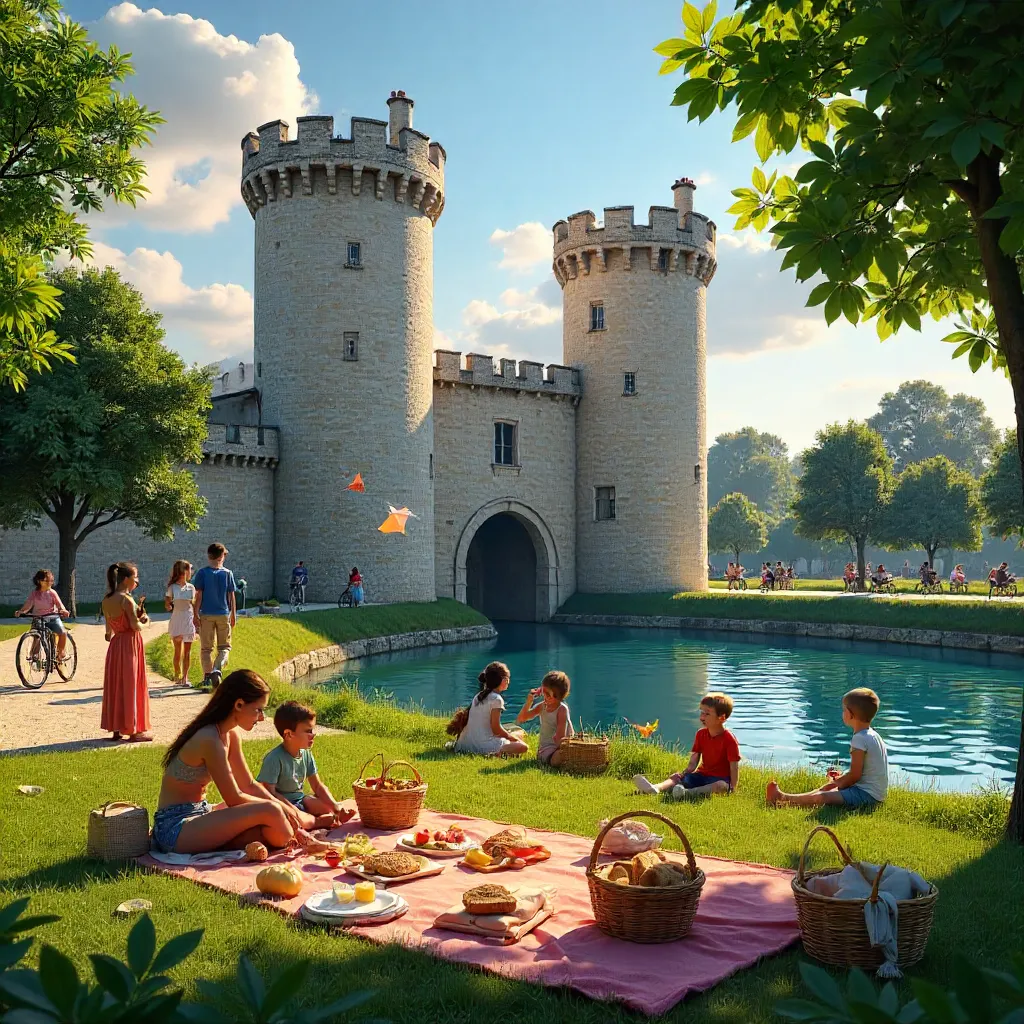 Sunlit Picnic by Château des Ducs de Bretagne, Nantes