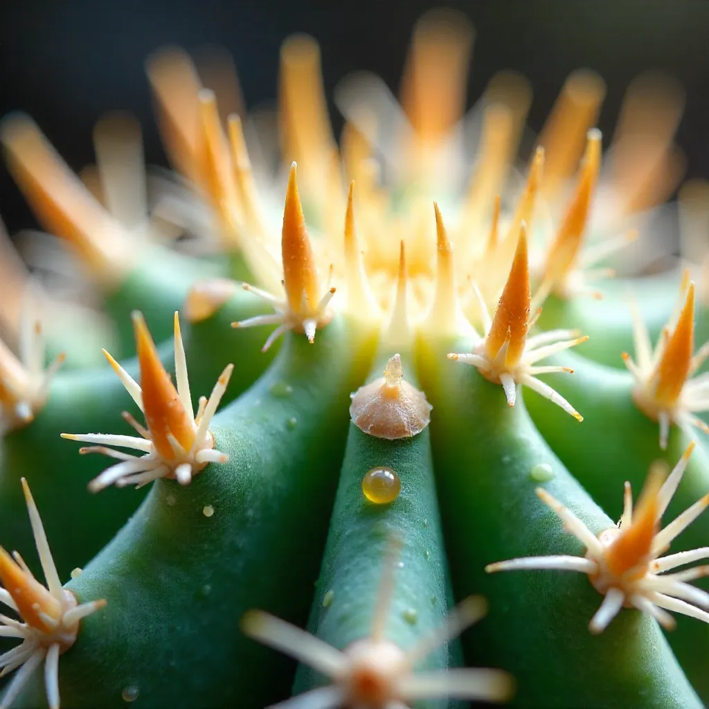 Macro Close-Up: Intricate Cactus Spine Patterns