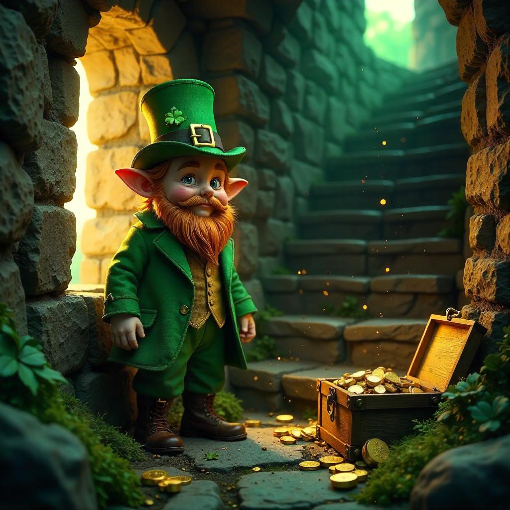 Photoreal Leprechaun in a Tower
