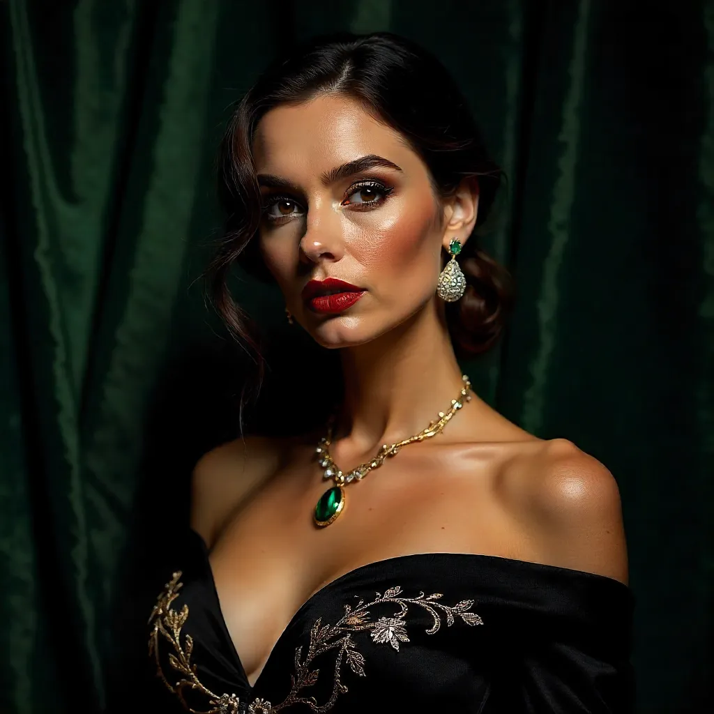 Dramatic Lighting Luxury Fashion Portrait