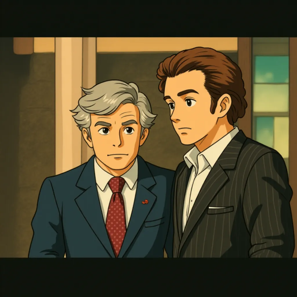 Robert De Niro and Bradley Cooper in Limitless (2011) - Anime style