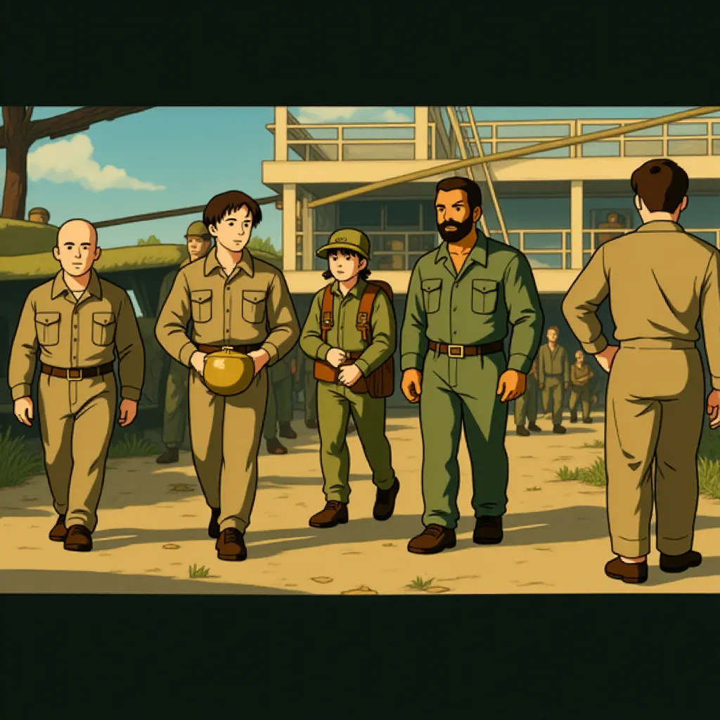 Samuel L. Jackson and Hunter Skeen in Kong: Skull Island (2017) - Anime style