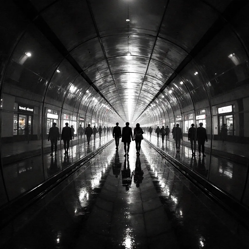 Reflections in a Mirrored City Tunnel