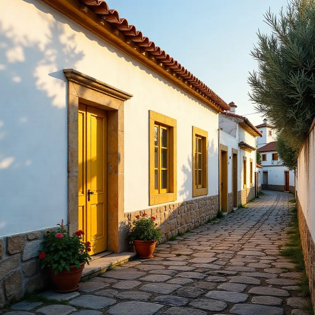 Rustic Yellow-Accented House in Alter do Chão