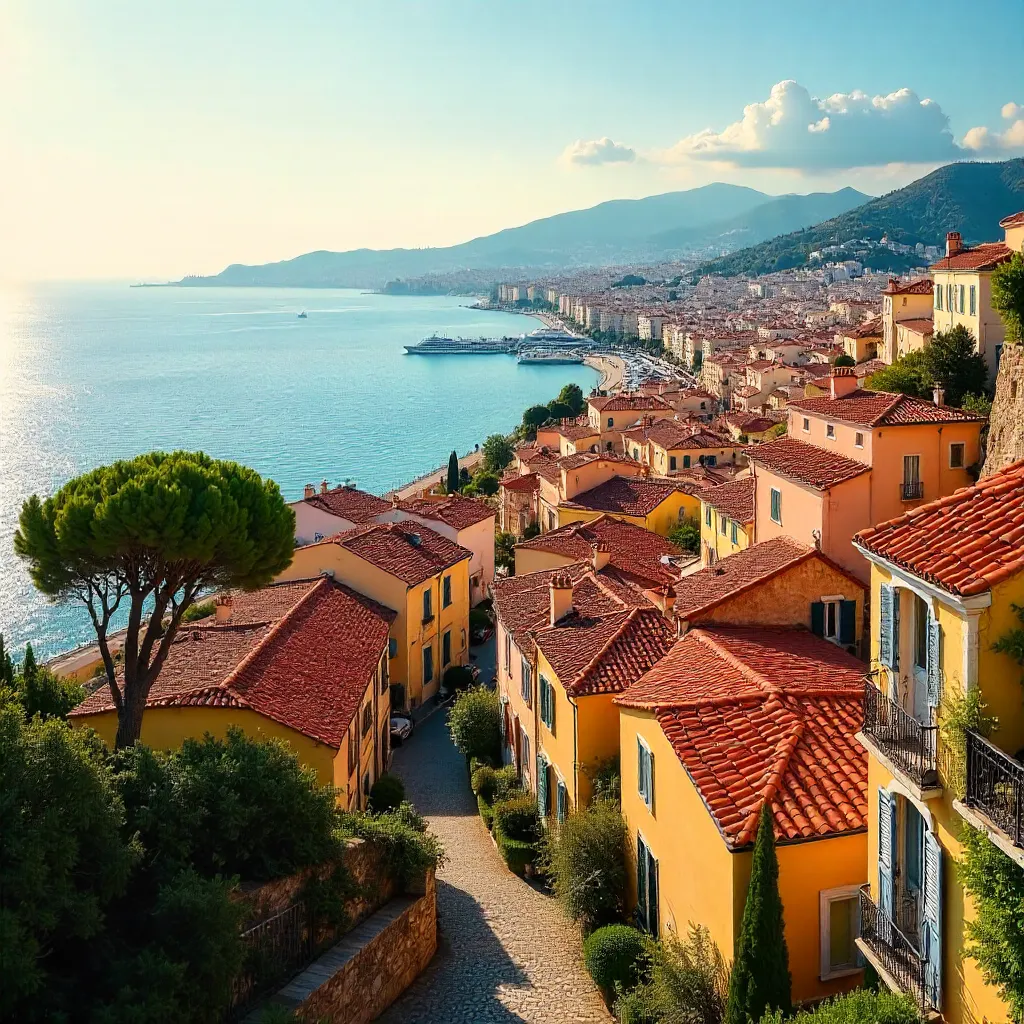 Panoramic Rooftops of Nice by the Sea