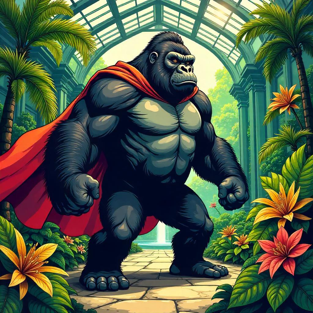 Gorilla Hero in the Glass Garden