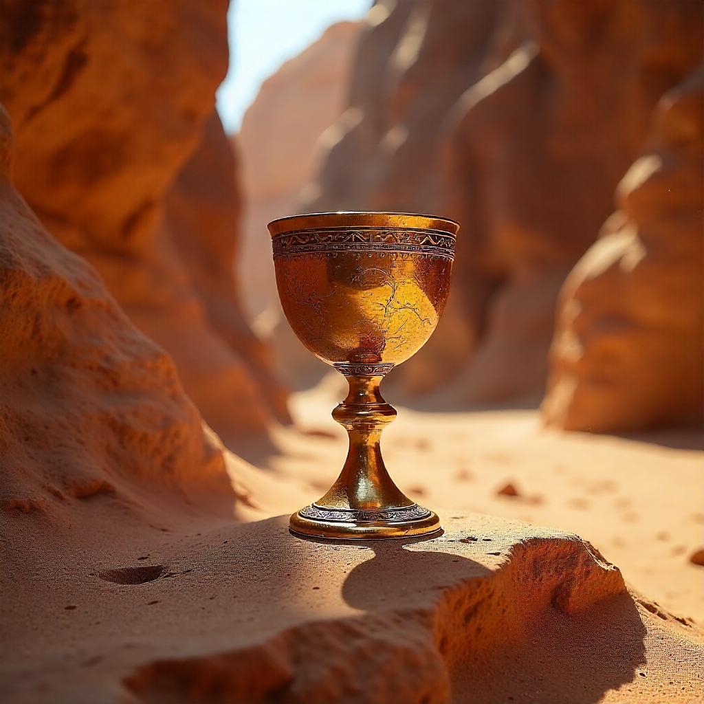 Golden Chalice in a Desert Canyon