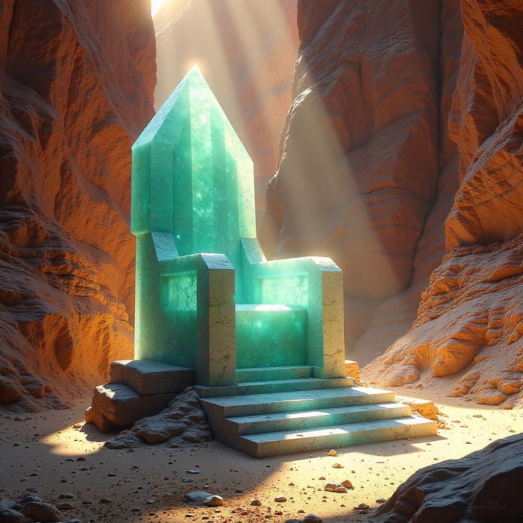 Crystal Throne Reigns in a Sunlit Canyon