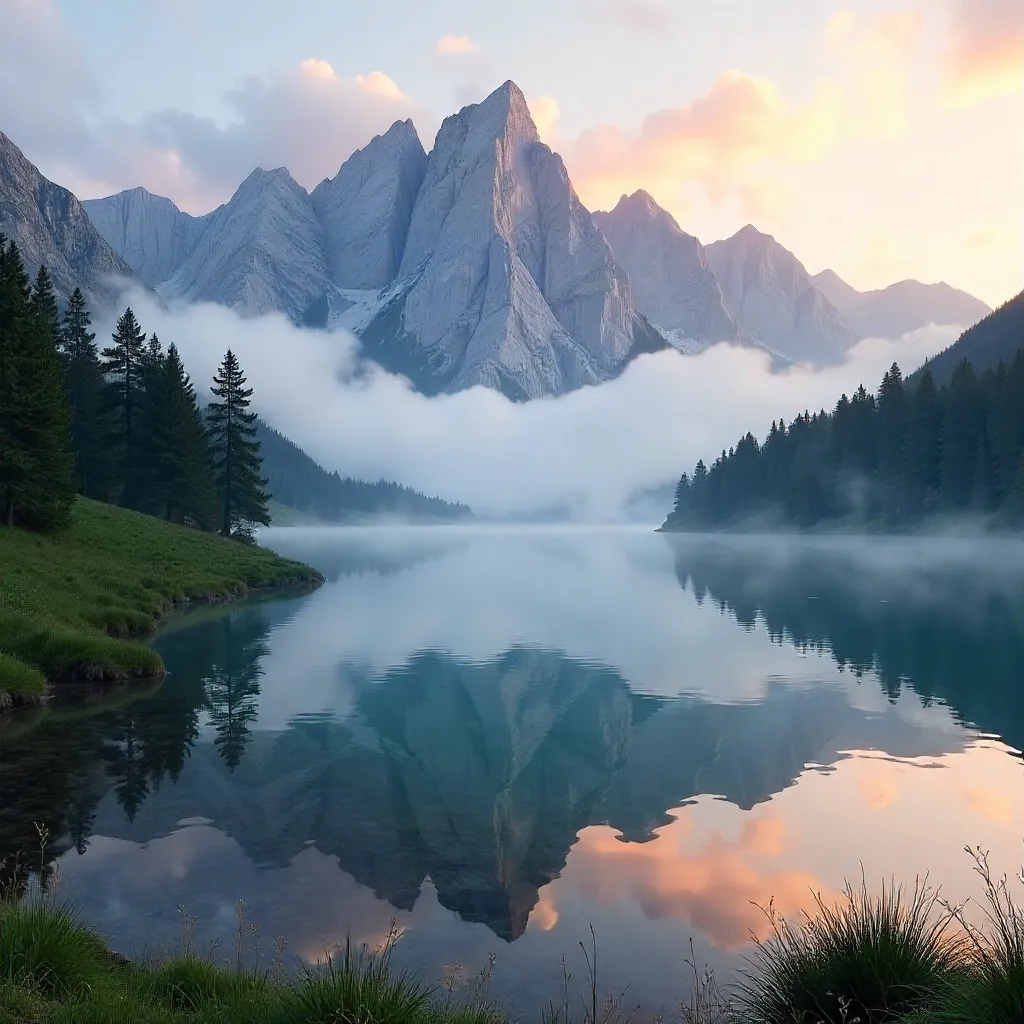 Mist-Kissed Dolomites over Veneto at Dawn