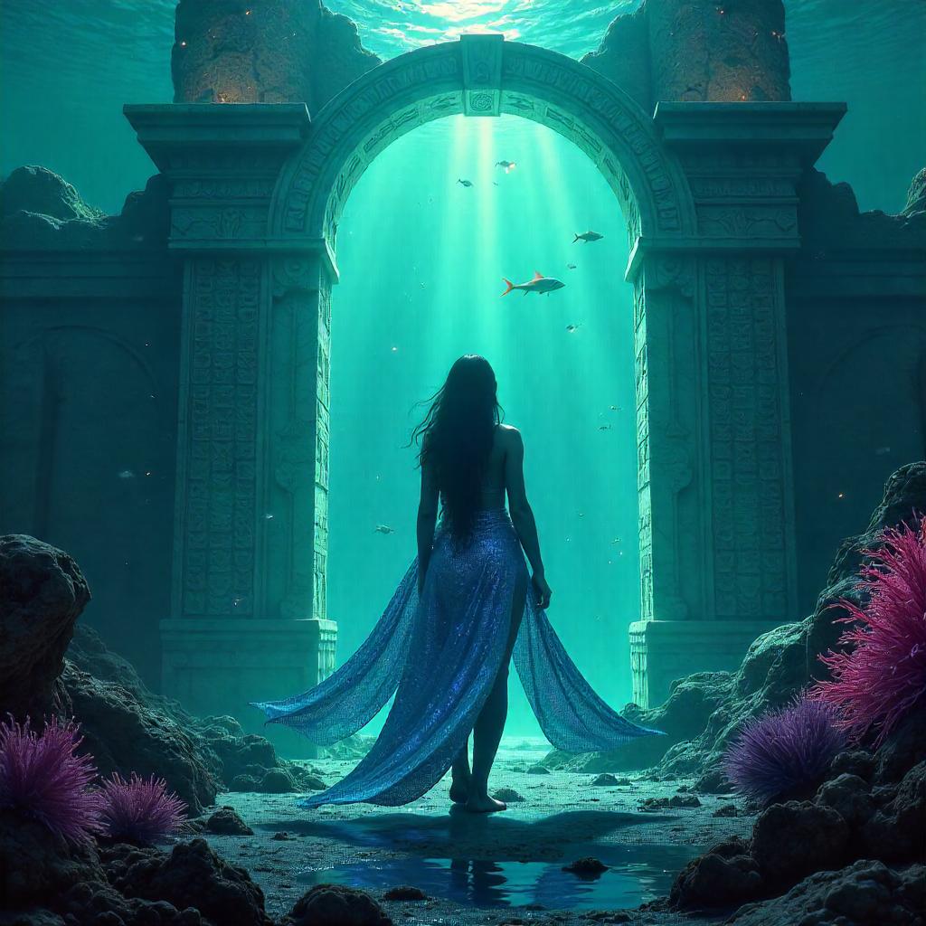 Selkie of Atlantis: Neon Undersea Dream