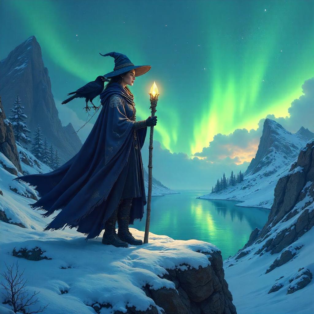 Aurora Witch: Concept Art Under the Northern Lights