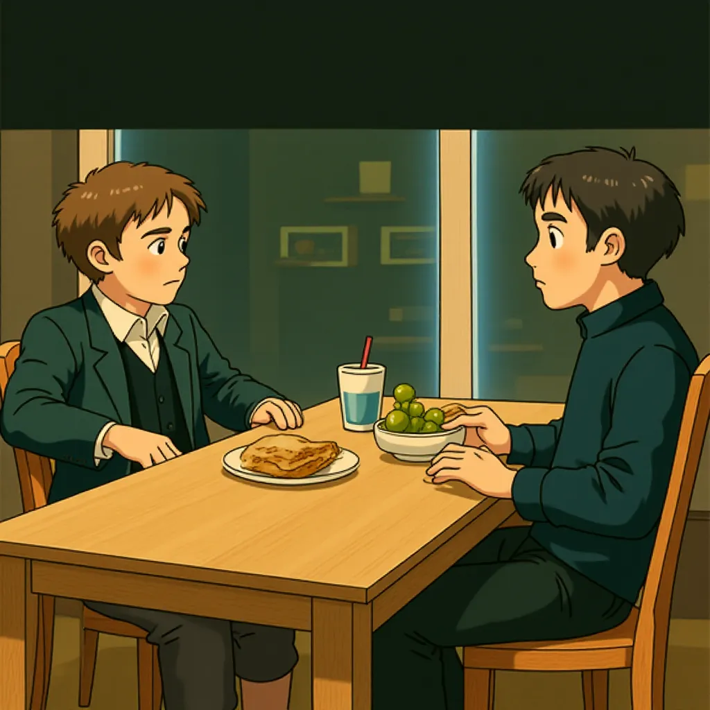Brad Pitt and George Clooney in Wolfs (2024) - Anime style