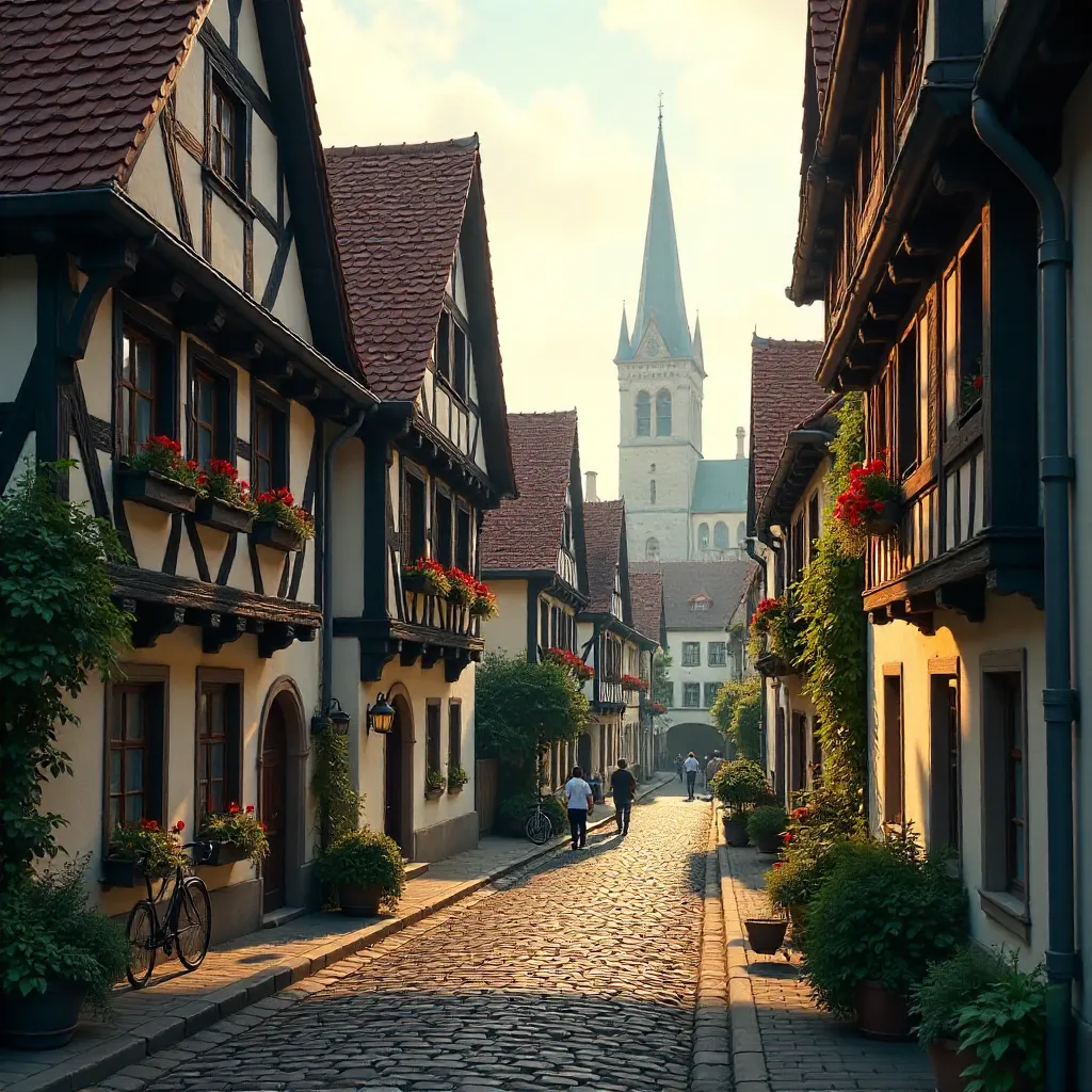 Quedlinburg's Timber-Framed Cobblestone Streets