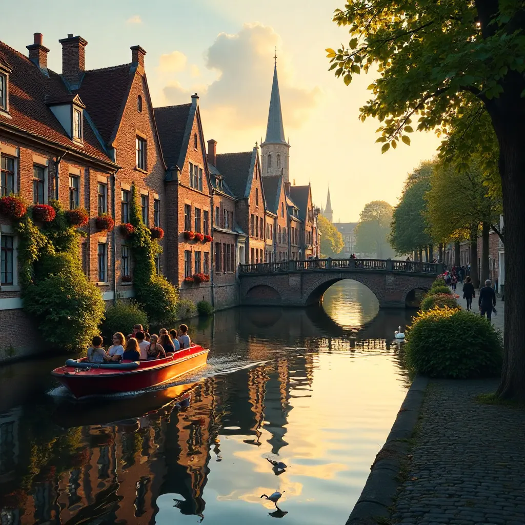 Bruges Canal Tour Past Medieval Facades
