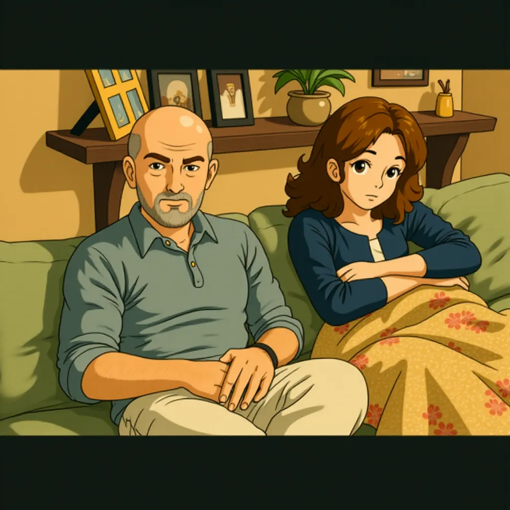 Stanley Tucci and Emma Stone in Easy A (2010) - Anime style