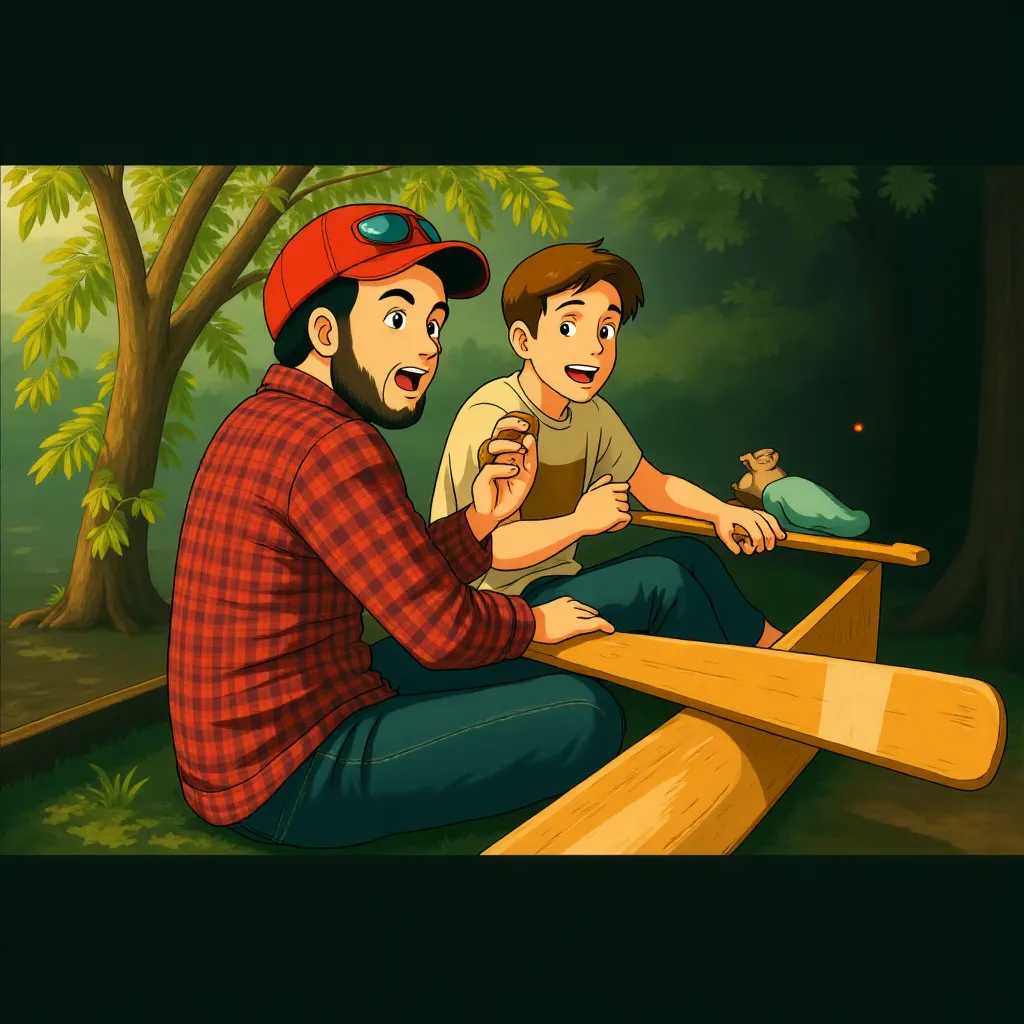 Tyler Labine and Alan Tudyk in Tucker and Dale vs Evil (2010) - Anime style