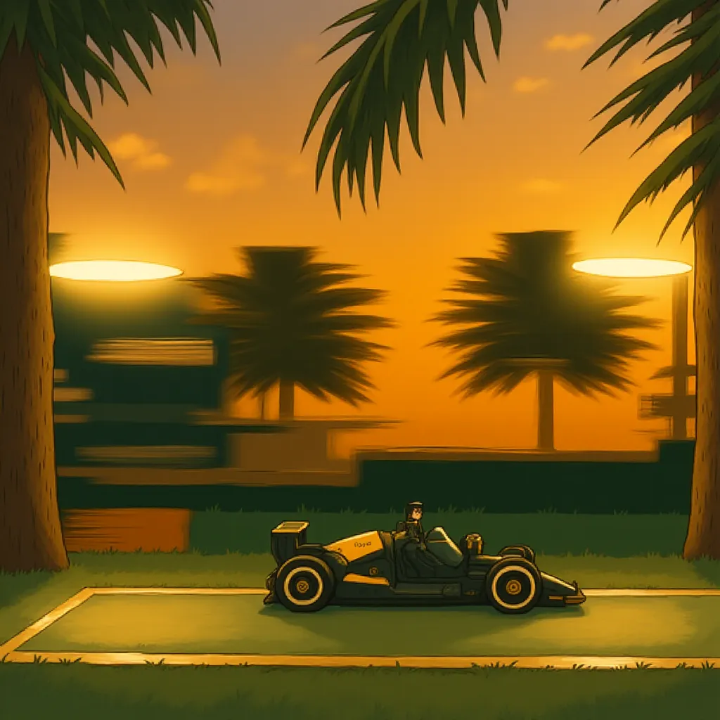 Brad Pitt in F1: The Movie (2025) - Ghibli style