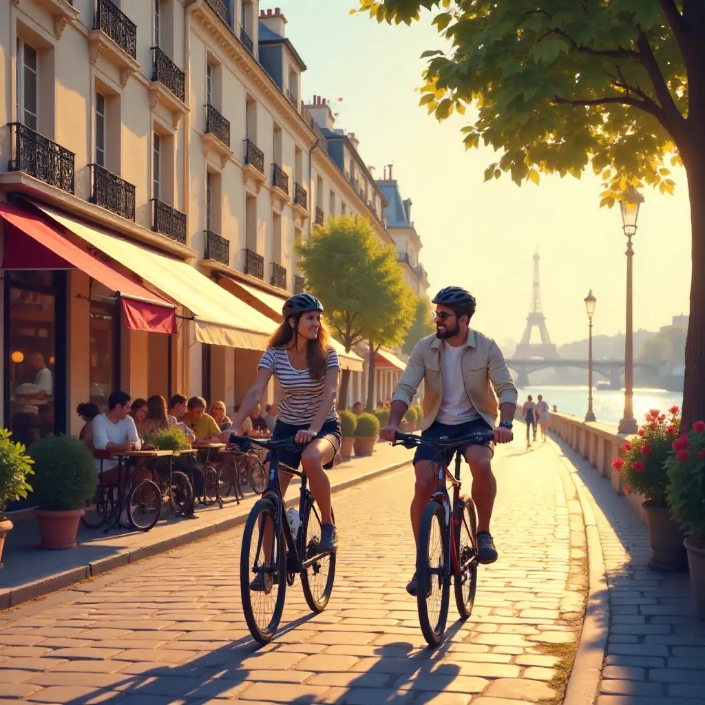 Golden Hour Ride through Paris Streets