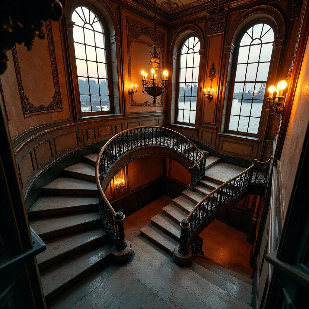 Elegant Spiral Staircase in Hamburg, Germany