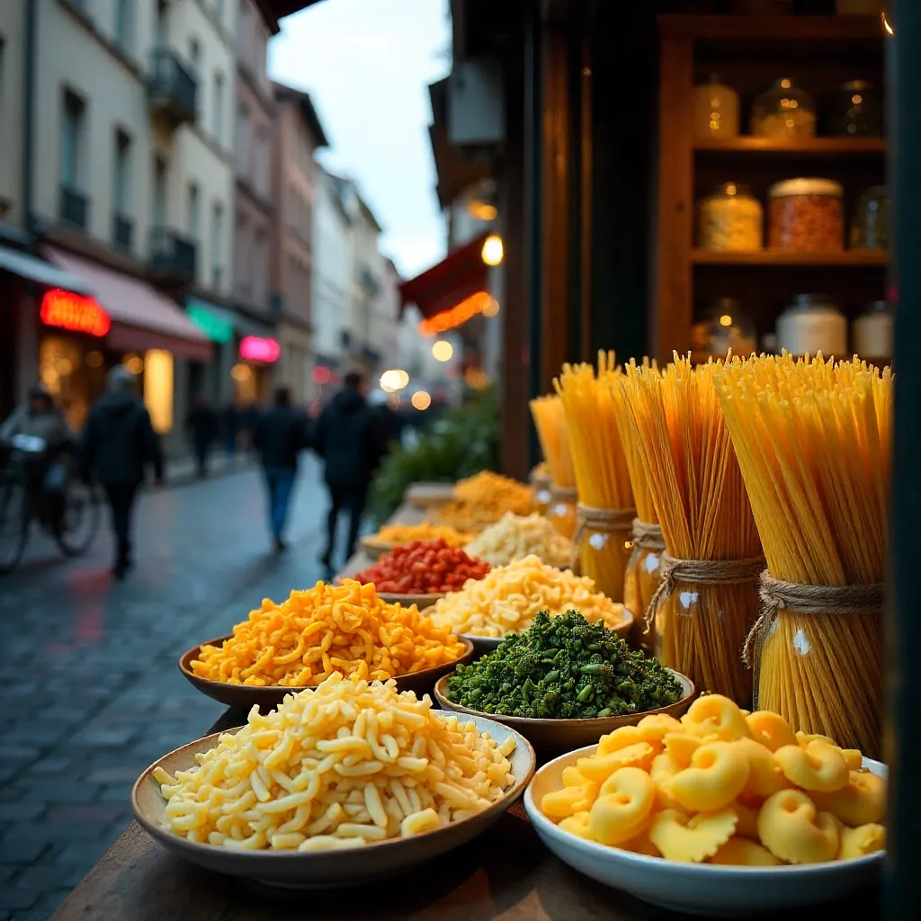 Urban Pasta Window: Italian Varieties Display