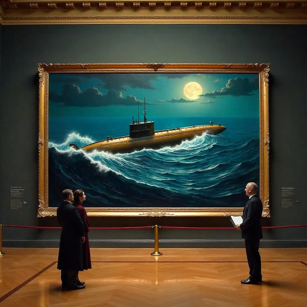 Submarine in a Museum: An Oil Painting