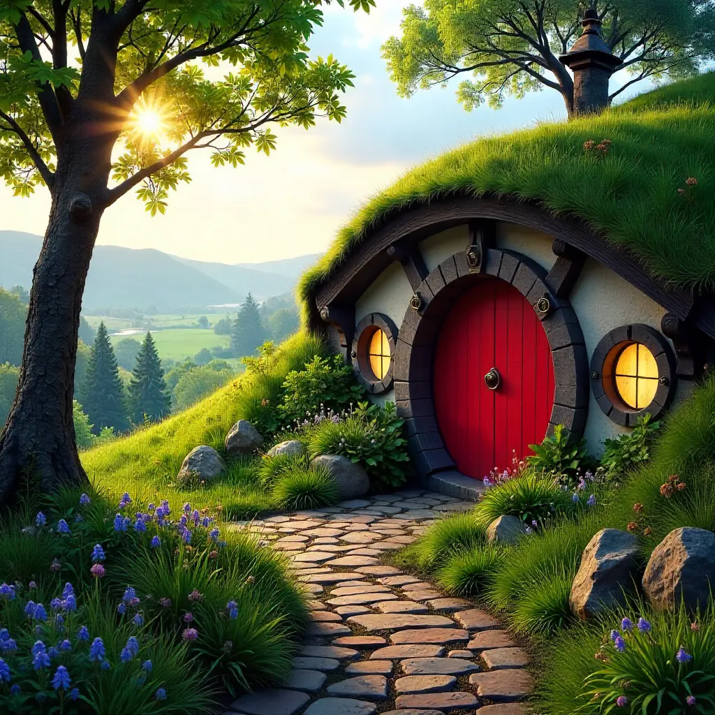 Hobbit-Style Red-Door Cottage in Dunblane