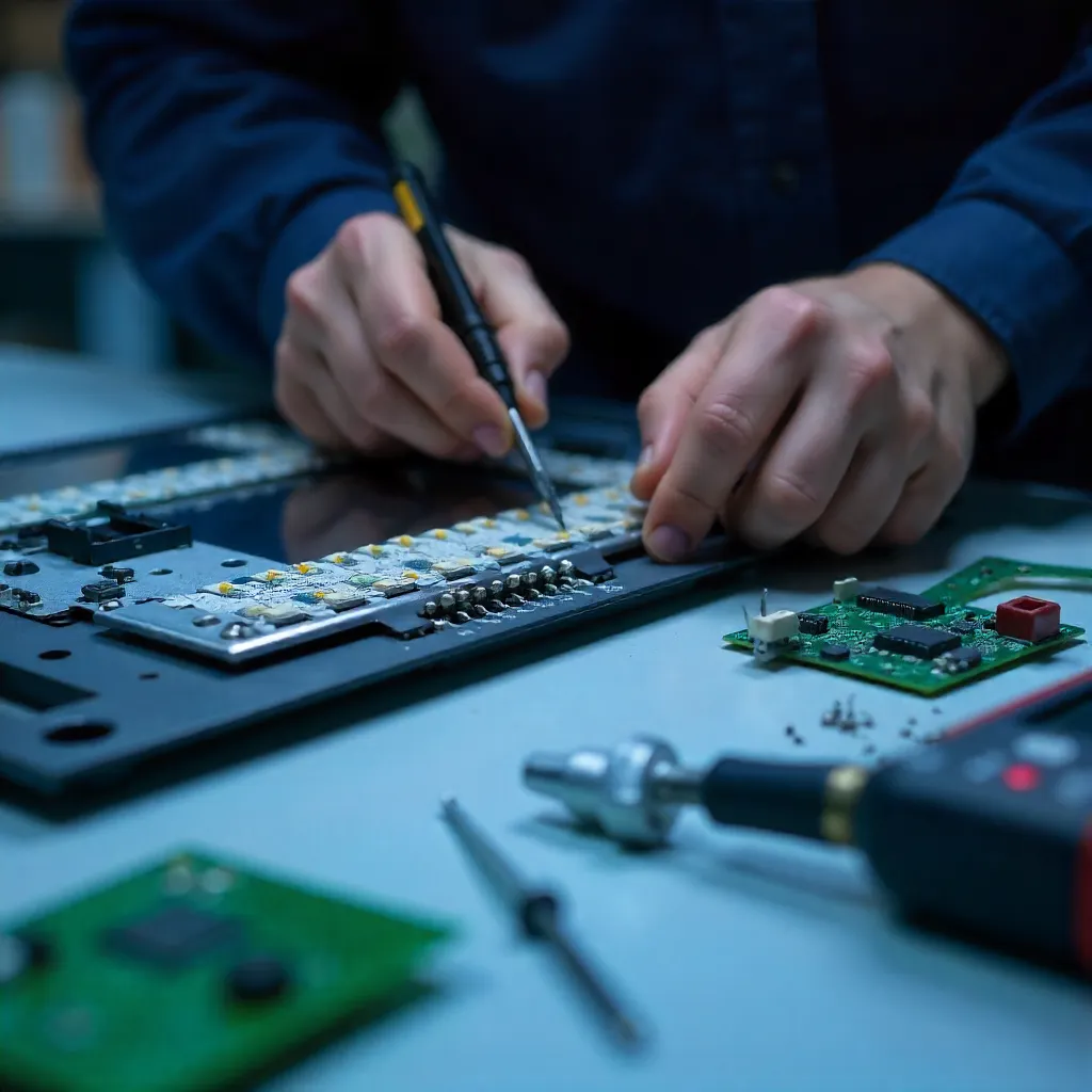 A.M.T TV LED Backlight Repair Scene