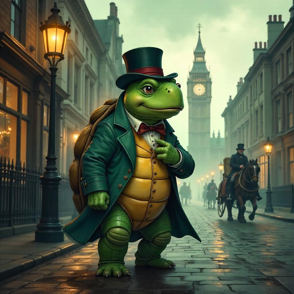 An Anime Turtle in Victorian London