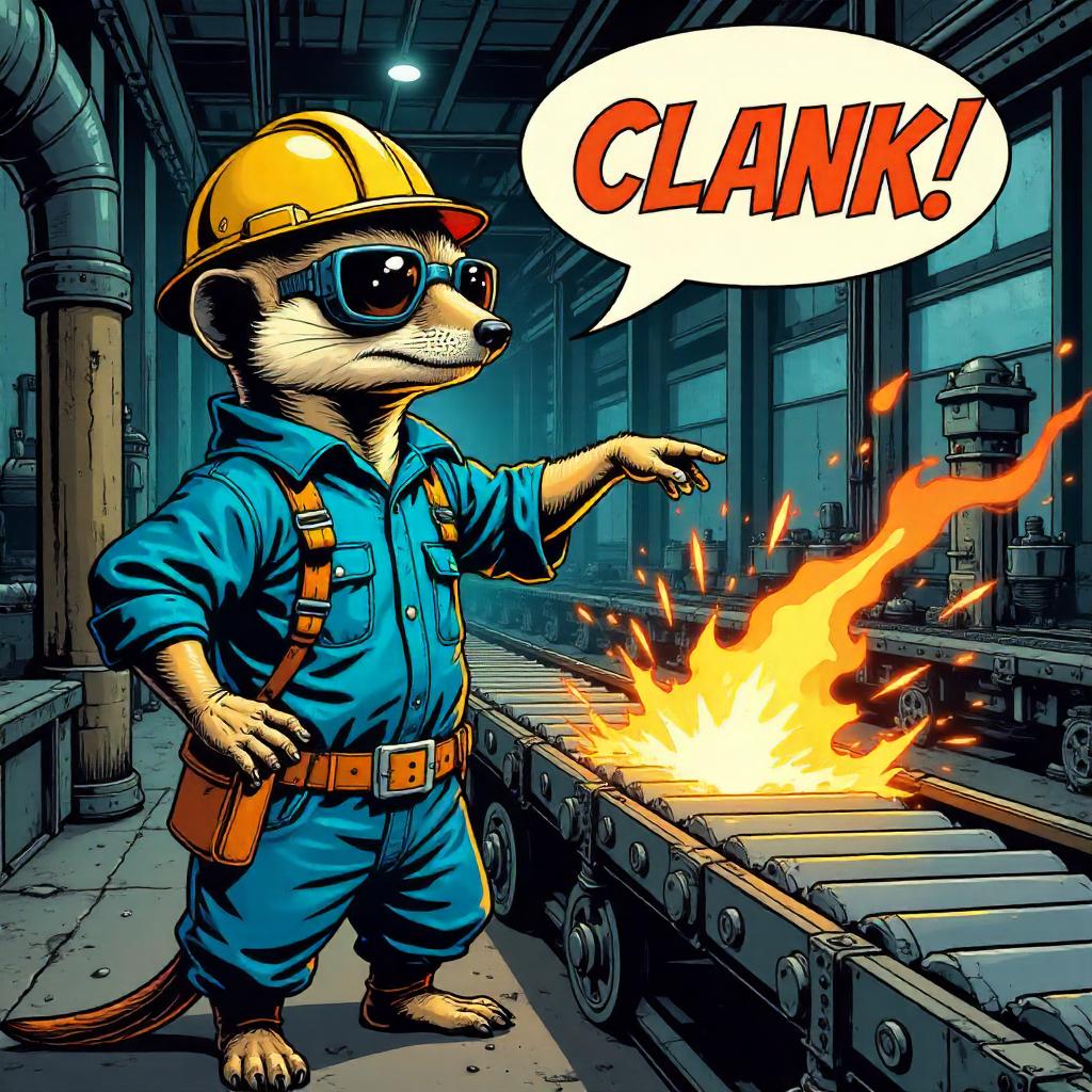 Meerkat Hero in the Factory