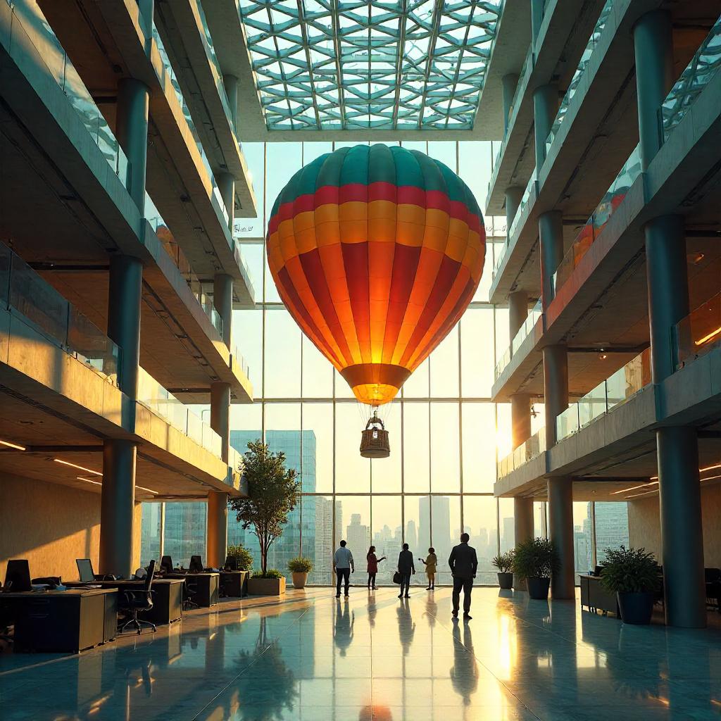 Indoor Atrium Balloon – Office Concept Art