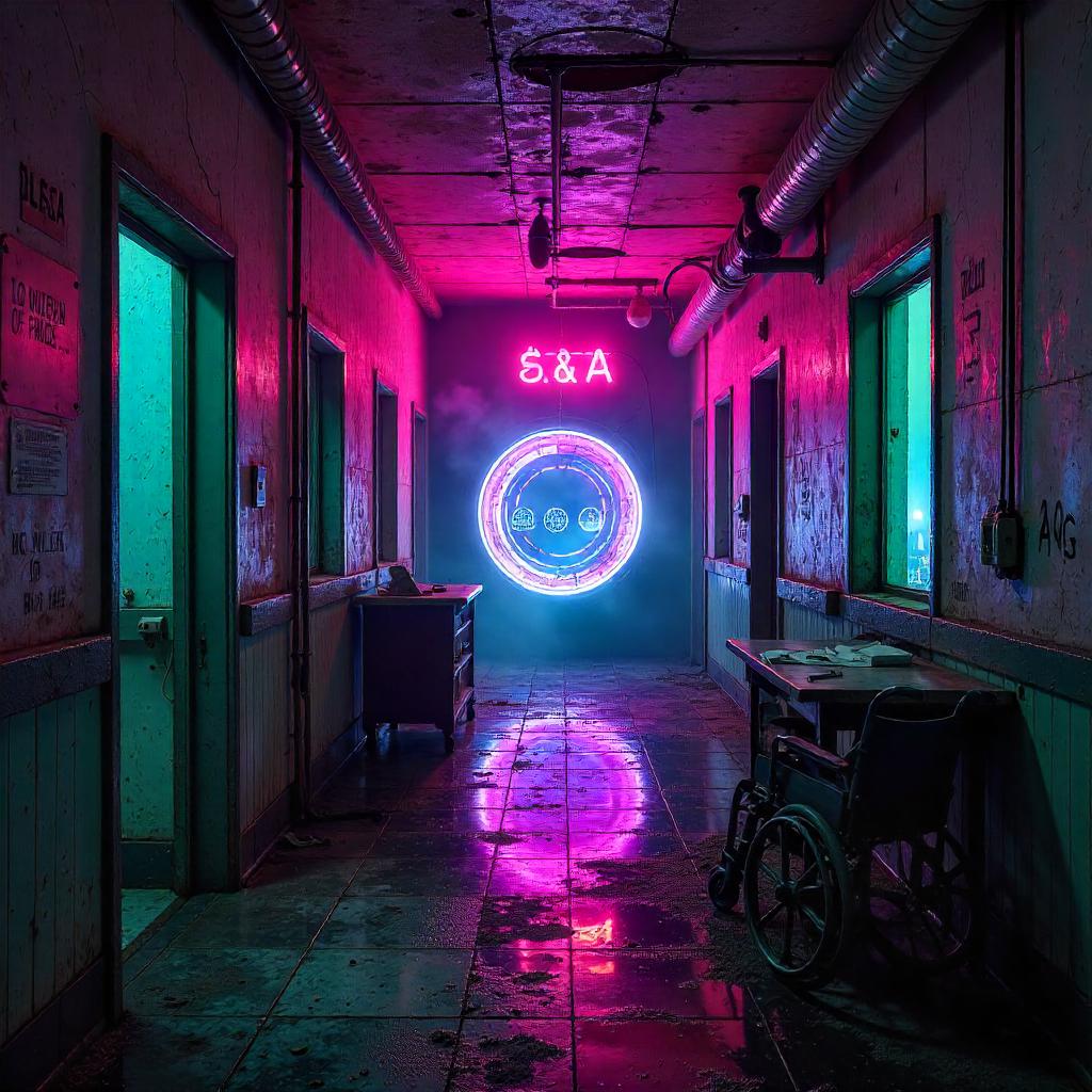 Portal of Neon: Cyberpunk Abandoned Asylum
