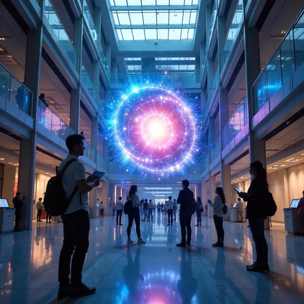 Galaxy Projection in a Modern University Atrium